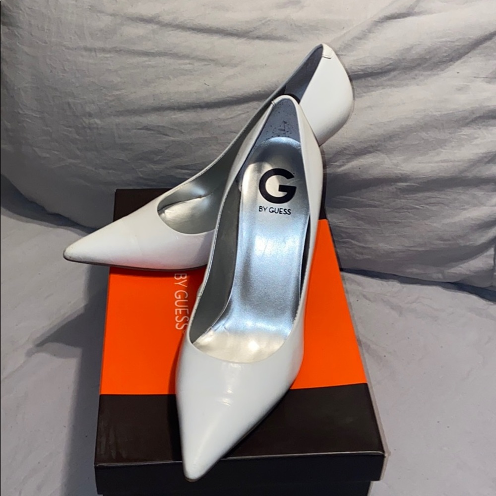G by Guess | high heels | white leather